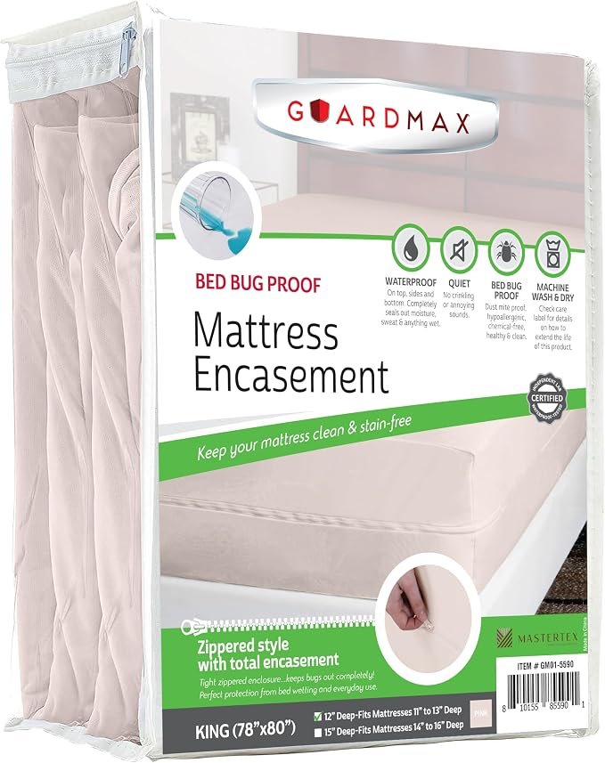 Guardmax Jersey Knitted King Zippered Mattress Encasement by Guardmax