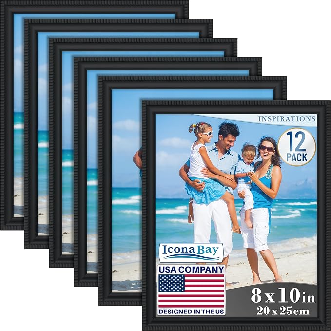 Icona Bay 8x10 Picture Frames, Beautifully Detailed Molding, Contemporary by IconaBay
