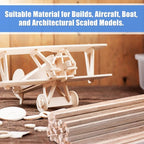 Yulejo 150 Pieces Balsa Wood Sticks 1/8 x 1/8 x 12 Inch Hardwood Square Dowels - Image 4