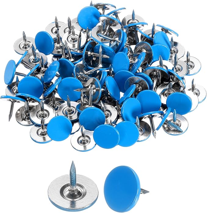 uxcell 150Pcs Upholstery Tacks, 11mmx10mm Flat Head Thumb Tack Decorative by uxcell
