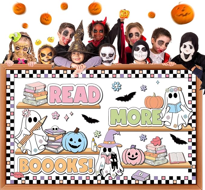 Halloween Ghost Bulletin Board Halloween Reading Classroom Decorations Cute - Image 5