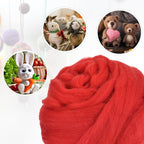 uxcell Needle Felting Wool, 3.5 Oz Nature Fibre Wool Yarn Roving - Image 4