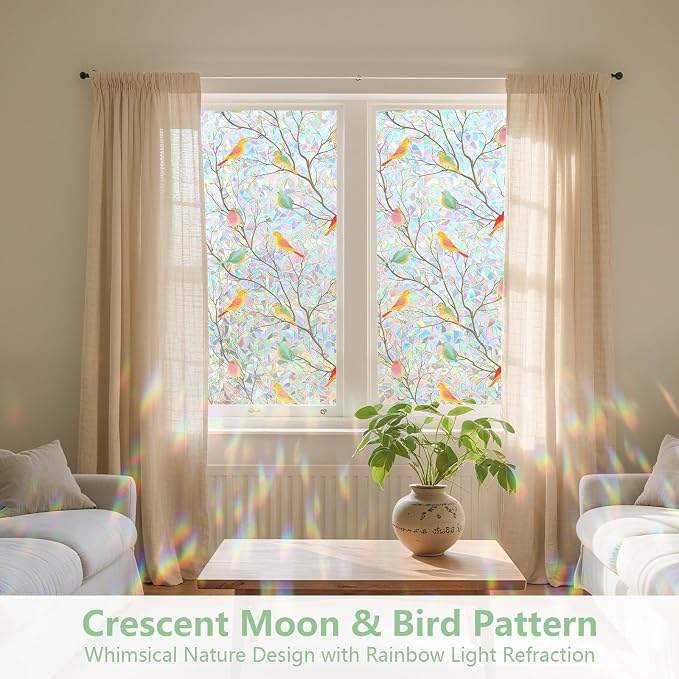 Kromapolis Window Privacy Film, Stained Glass Sticker Window Clings, Decorative - Image 2