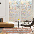 Haton Window Privacy Film, Stained Glass Rainbow Film Decorative Window Clings - Image 2
