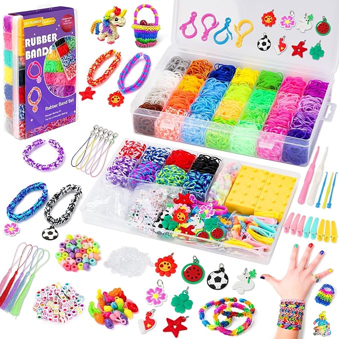 UUEMB 10000+ Rubber Band Bracelet Kit, Colorful Loom Bracelet Making Kit by Unknown