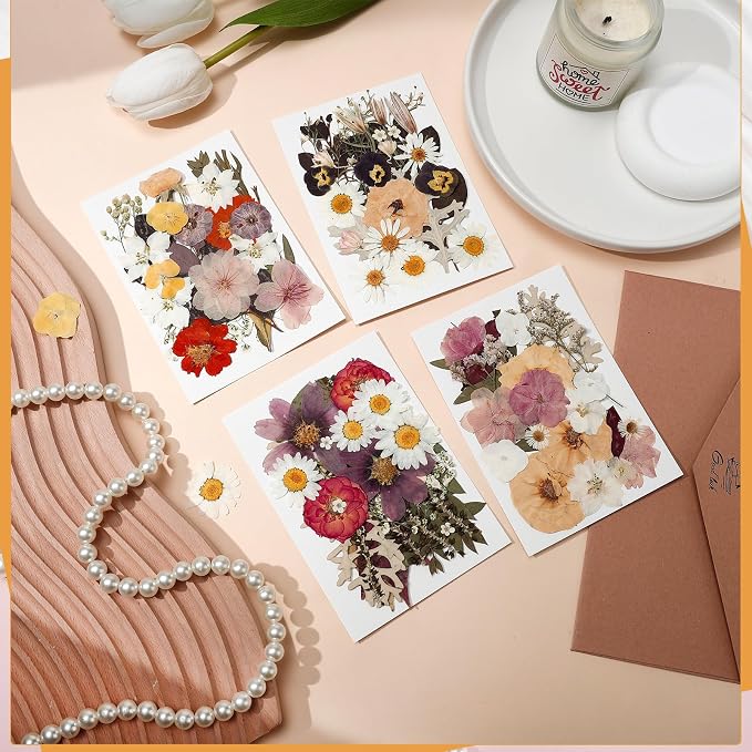 100 Pcs Dried Pressed Flowers, Real Natural Dried Wildflowers Leave - Image 6