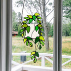 BOXCASA Monstera Leaf Stained Glass Suncatcher Window Hanging Plant Gift | - Image 5
