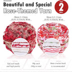2 Rolls Red Fun Fur Polyester Fringe Yarn Soft Novelty Decorative Yarn - Image 2
