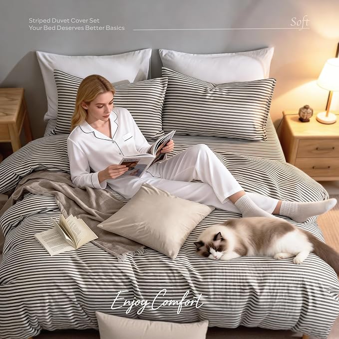 JELLYMONI Duvet Cover, 100% Natural Cotton, Printed Comforter Cover - Image 4