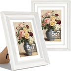 Vittanly 5x7 Picture Frames Set of 2, Ornate Vintage Photo Frame by Vittanly