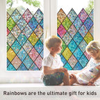 Sunbaby Window Privacy Film Stained Glass Decorative Rainbow Window Cling 3D - Image 9