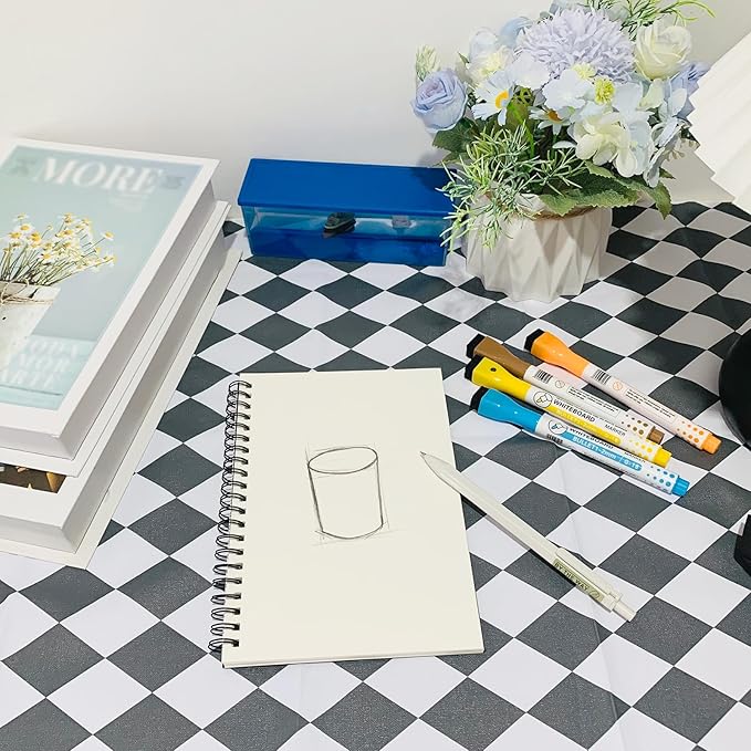 DSTELIN Blank Spiral Notebook, Soft Cover, Sketch book, 100 Pages / 50 Sheets - Image 7