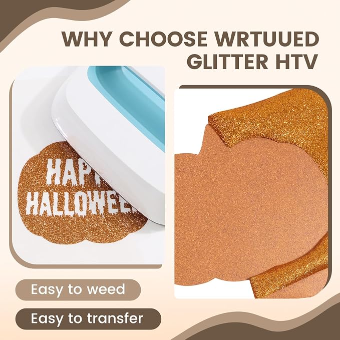 Bronze Glitter HTV Heat Transfer Vinyl - Image 3