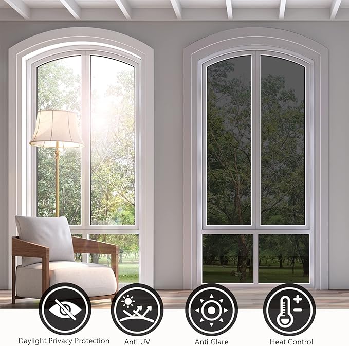 KESPEN One Way Window Privacy Film, Reflective Heat Sun Blocking Window Tint - Image 7