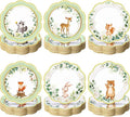 Funnymoom 60 Pcs 7 Inch Woodland Animals Baby Shower Paper Plates Woodland by Funnymoom