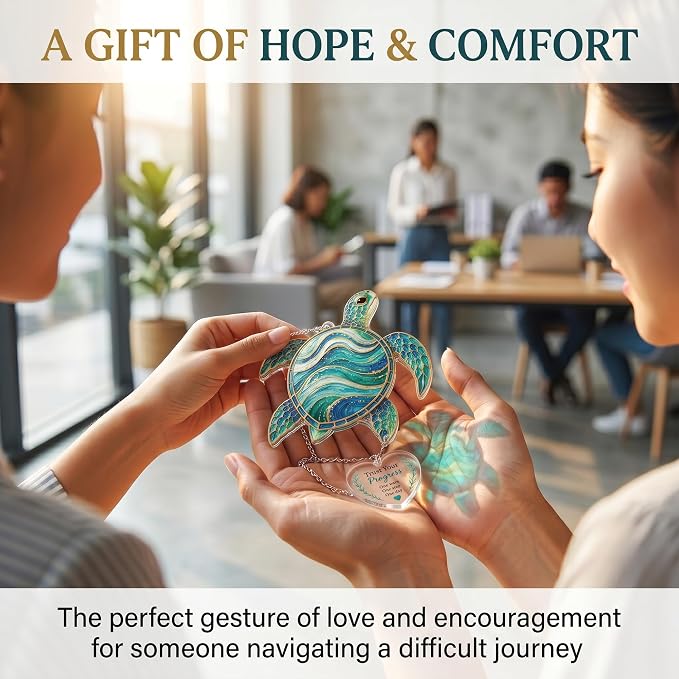 Devory Sea Turtle Gifts for Women, 4 Inch Acrylic Turtle Suncatcher for Windows - Image 4