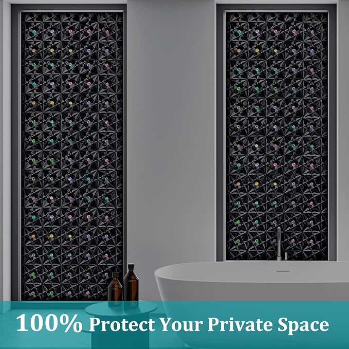 Windimiley Blackout Window Film, 100% Light Blocking Privacy, 11.8" x 78.7" | - Image 4