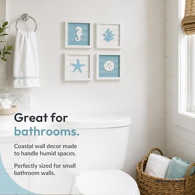 Tide and Tales Coastal Wall Art Beach Bathroom Wall Decor - Image 5