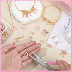 MARFOREVER 120 Pcs Pink Bow Charms, Bowknot Charms - Image 3