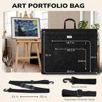 JusArt Art Portfolio Bag, 20x26 Light Weight Portfolio Folder Case - Image 2
