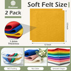 Gold Soft Felt Sheets for Crafts, 1.6mm Thick, Handmade Crafts, DIY Projects - Image 3