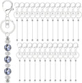 Mlife 25 Pcs Beadable Keychain Bars, Blanks Bead Keychain Making Kit, Bulk by Mlife