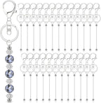 Mlife 25 Pcs Beadable Keychain Bars, Blanks Bead Keychain Making Kit, Bulk by Mlife