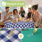 Smiry Oval Table Cloth, Waterproof Vinyl Tablecloths - Image 5