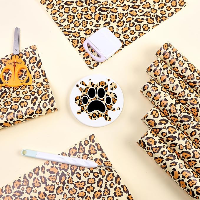 Tintnut Leopard Permanent Vinyl 8 Sheets 12x10in Orange Adhesive Vinyl | - Image 7