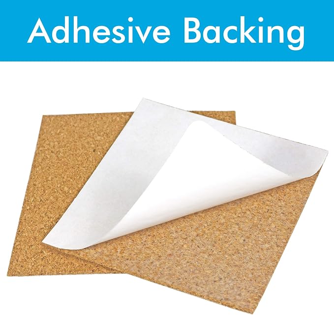 25 Pack Self-Adhesive Cork Squares 4 x 4 Inches Cork Tiles Backing Sheets - Image 4