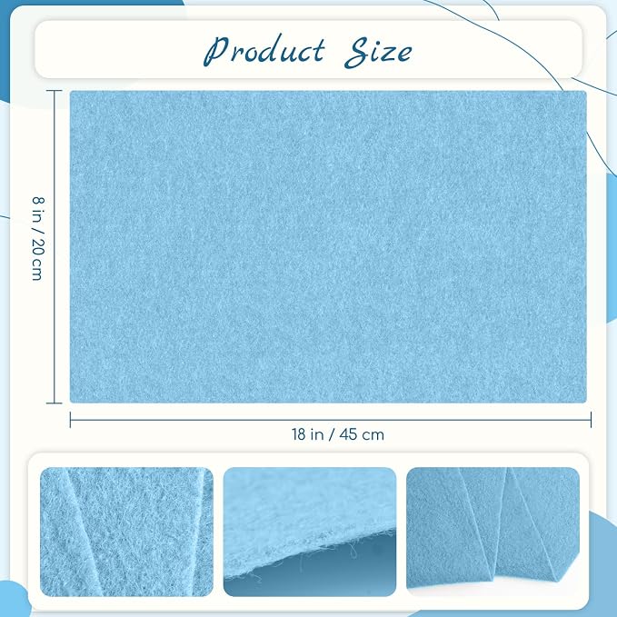 16 Pcs 8x18in Soft Felt Fabric Sheets, 16 Assorted Neon Colors Felt Pack - Image 2
