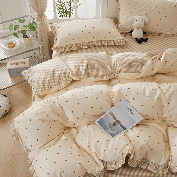 mixinni Floral Duvet Cover Set Full Size – 100% Cotton 3-Piece Bedding Set by mixinni
