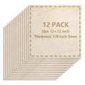 12 Pack Basswood Sheets 1/8 inch, 3mm Basswood by LeShang