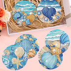 8 Pack Ocean Diamond Art Coasters, Seashell Diamond Painting Coasters Kits | - Image 5