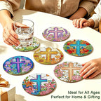 8-Pack Diamond Art Coaster Kit - Image 5