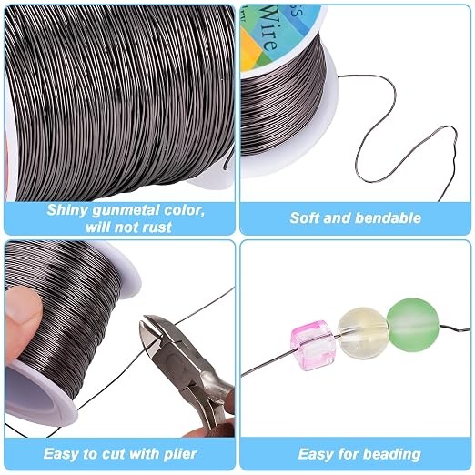 203 Feet Tarnish Resistant Copper Wires 24 Gauge/0.5mm Jewelry Craft Wires - Image 3