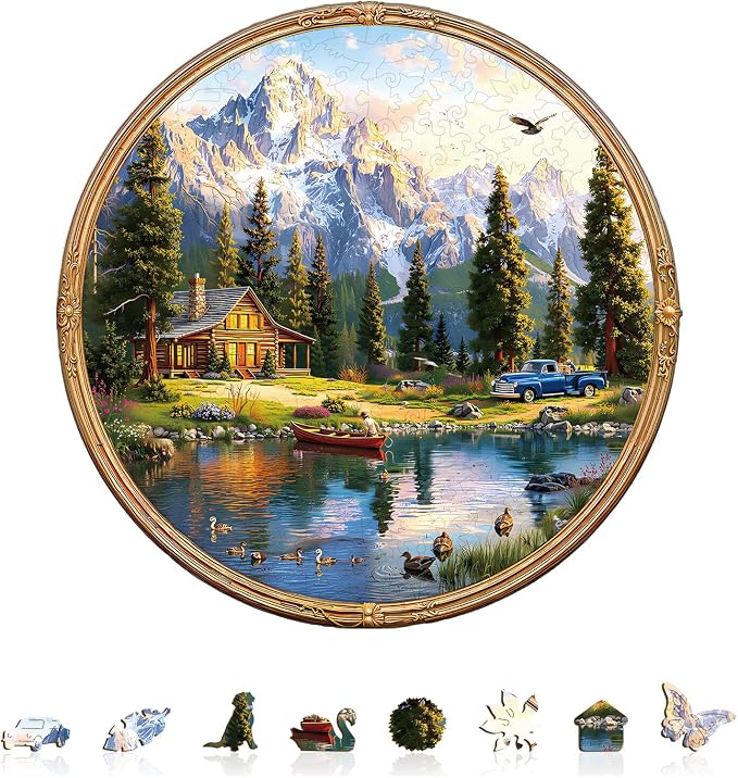 Lakeside Leisure Puzzles Adults Gifts Wooden 200 Pieces 11.4 * 11.4in by Jollitot