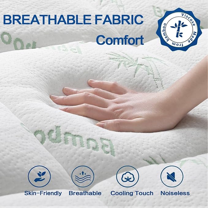 Mattress Topper RV King Size, Cooling Extra Thick Breathable Viscose Made from - Image 3