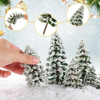 Skylety 35 Pieces Model Trees 6.3-1.2 Inch Mixed Miniature Trees Diorama - Image 3