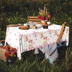 Pink Floral Tea Party Tablecloth, Girls Tea Party Birthday Supplies 3pcs Let's - Image 4