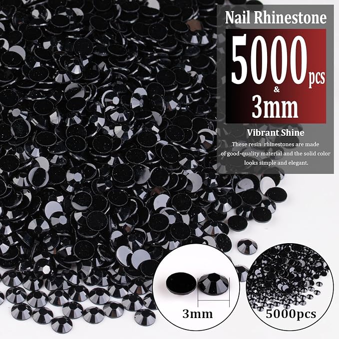 5000pcs 3mm Resin Rhinestones Bulk - Image 2