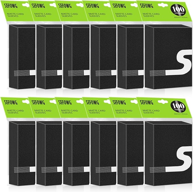 1200 Count Black Card Sleeves, Matte Card Sleeves, Standard Magic Cards Sleeve by Unknown