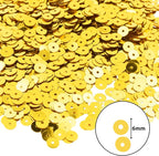 Mandala Crafts 6mm Flat Round Gold Sequins - Image 3
