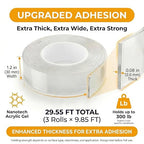 Double Sided Tape Heavy Duty, Picture Hanging Adhesive Strips) - Image 2