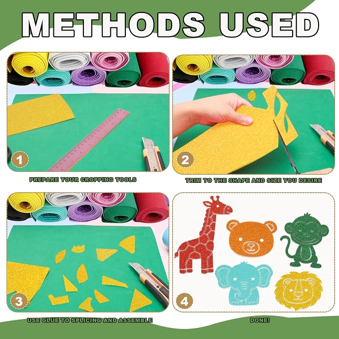 10 Pcs Craft Foam Sheet Roll in 10 Colors 39"x13" Colorful EVA Foam Sheet - Image 5