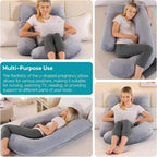 U-Shaped Pregnancy Pillow for Sleeping, Full Body Support for Back, HIPS & - Image 5