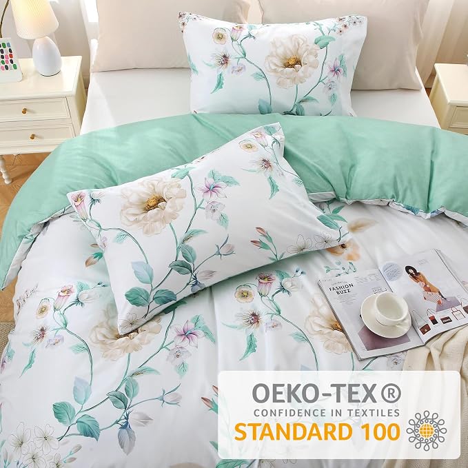Duvet Cover King Size, Reversible Floral Vintage Duvet Cover Set - Image 2