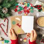 Coopay 600 Pcs Christmas Foam Stickers, Self-Adhesive Glitter Foam Stickers - Image 5