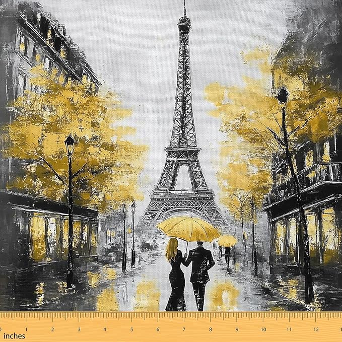 Erosebridal Eiffel Tower Soft Not Stretchy Decor Couple Valentine Flannel by Erosebridal