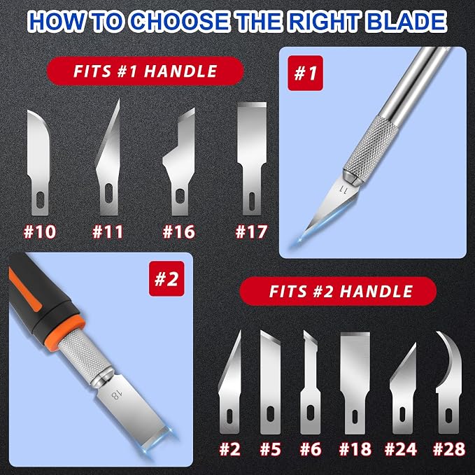 DIYSELF 150 PCS Exacto Knife Blades 11, Sharp Hobby Knife Blades, High Carbon - Image 4
